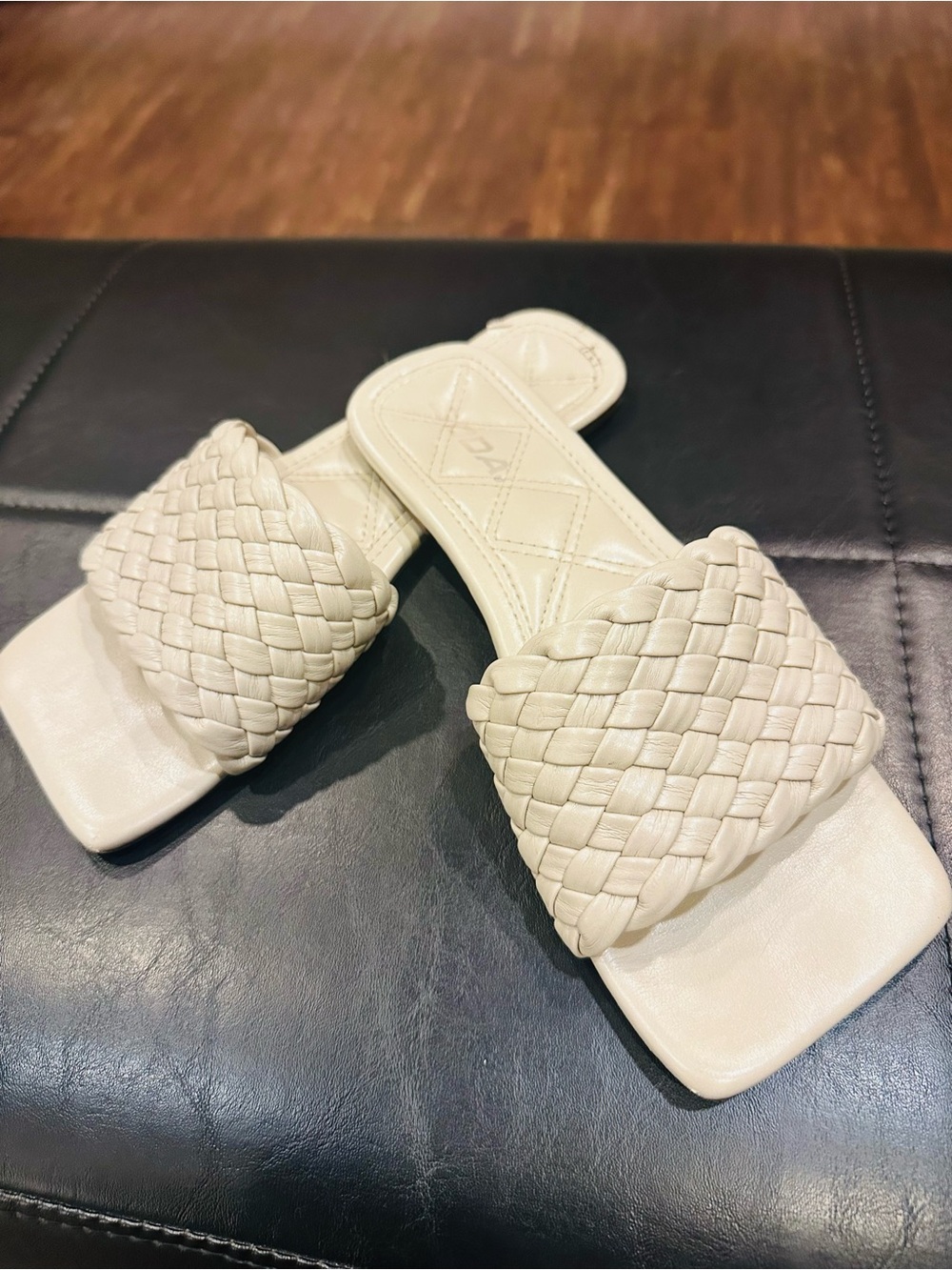 Woven Slide Sandals - Cream